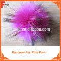 Beautiful Pink Color Fur Pom Pom For Hats